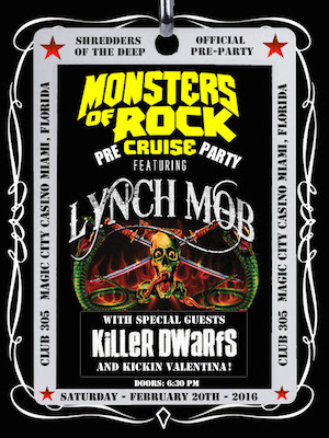 Monsters of Rock Cruise Announces Two Pre-Cruise Shows